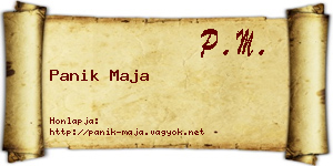 Panik Maja névjegykártya